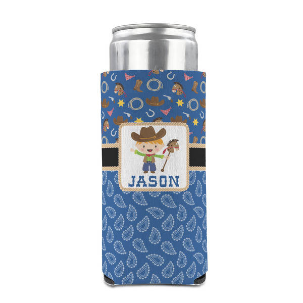 Blue Western 12oz Tall Can Sleeve - FRONT (on can)