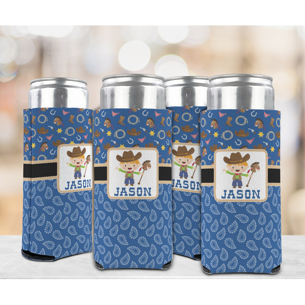 Blue Western 12oz Tall Can Sleeve - Set of 4 - LIFESTYLE