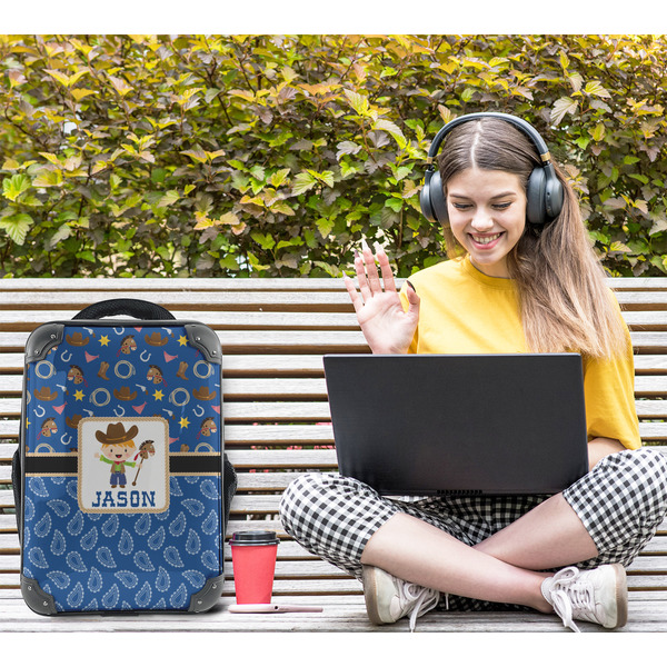 Blue Western 15" Backpack - LIFESTYLE