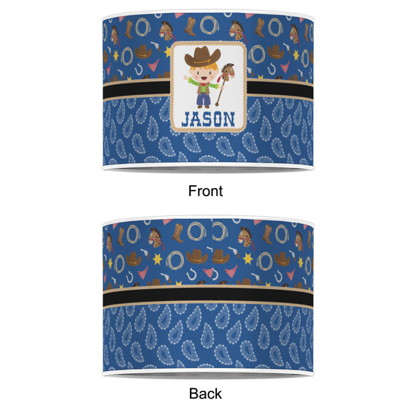 Blue Western 16" Drum Lampshade - APPROVAL (Poly Film)