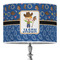Blue Western 16" Drum Lampshade - ON STAND (Poly Film)