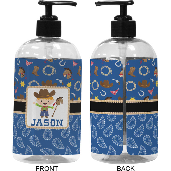 Blue Western 16 oz Plastic Liquid Dispenser (Approval)