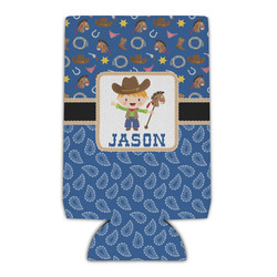 Blue Western Can Cooler (Personalized)