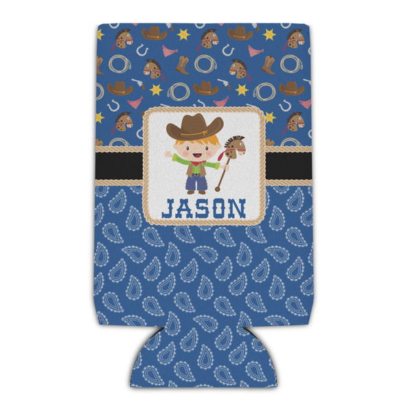Custom Blue Western Can Cooler (Personalized)