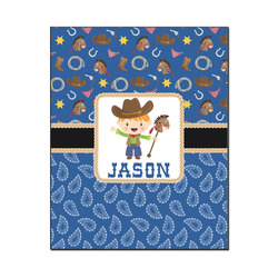 Blue Western Wood Print - 16x20 (Personalized)