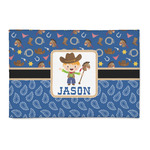 Blue Western 2' x 3' Indoor Area Rug (Personalized)
