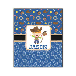 Blue Western Wood Print - 20x24 (Personalized)