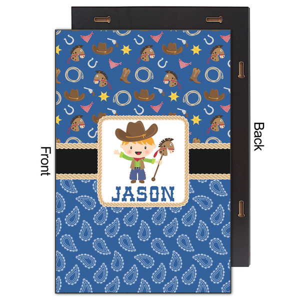 Blue Western 20x30 Wood Print - Front & Back View