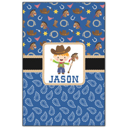 Blue Western Wood Print - 20x30 (Personalized)