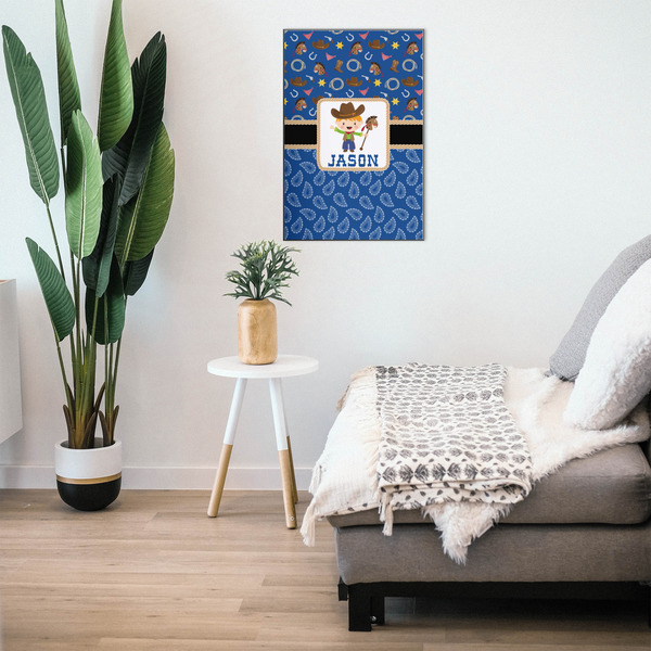 Blue Western 20x30 Wood Print - In Context