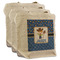 Blue Western 3 Reusable Cotton Grocery Bags - Front View