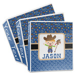 Blue Western 3-Ring Binder (Personalized)