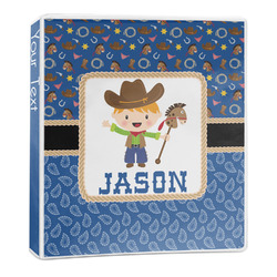 Blue Western 3-Ring Binder - 1 inch (Personalized)