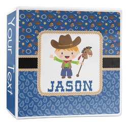 Blue Western 3-Ring Binder - 2 inch (Personalized)