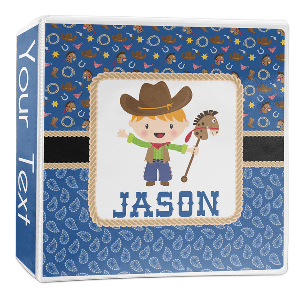 Custom Blue Western 3-Ring Binder - 2 inch (Personalized)