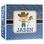 Blue Western 3-Ring Binder - 3 inch (Personalized)