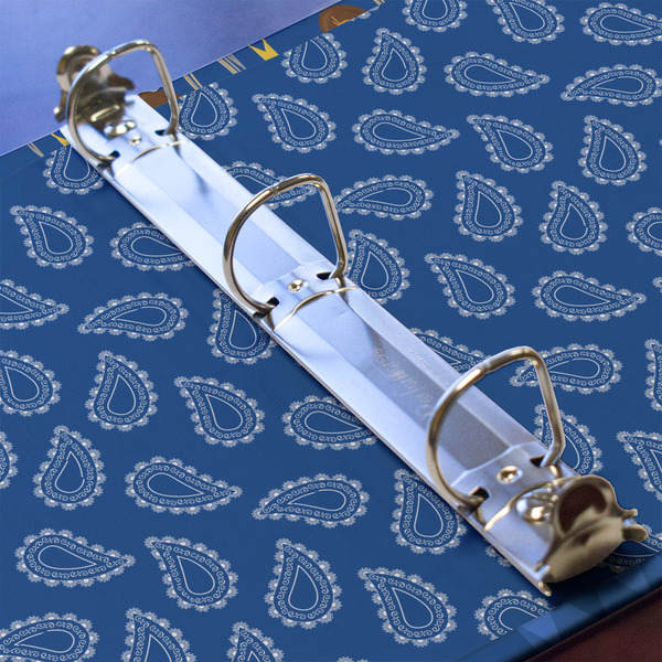 Blue Western 3 Ring Binders - Full Wrap - 1" - DETAIL