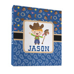 Blue Western 3 Ring Binder - Full Wrap - 1" (Personalized)