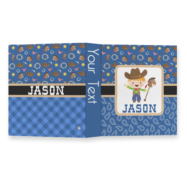 Blue Western 3 Ring Binders - Full Wrap - 1" - OPEN OUTSIDE