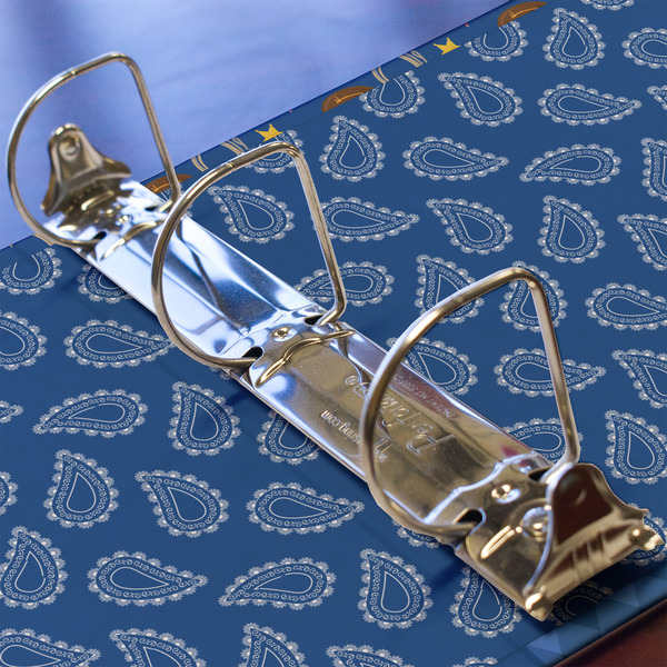 Blue Western 3 Ring Binders - Full Wrap - 2" - DETAIL