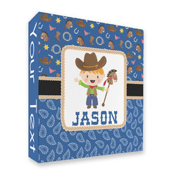 Blue Western 3 Ring Binder - Full Wrap (Personalized)