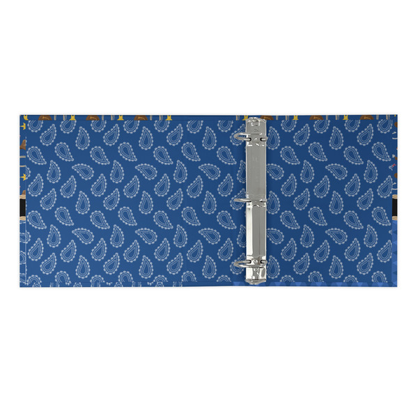 Blue Western 3 Ring Binders - Full Wrap - 2" - OPEN INSIDE