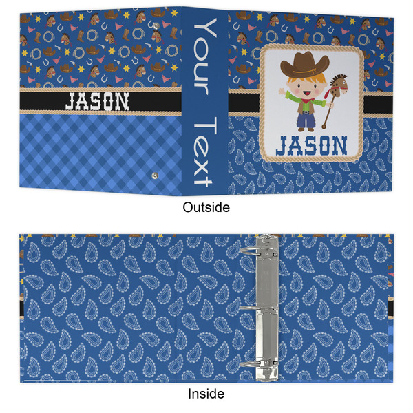 Blue Western 3 Ring Binders - Full Wrap - 3" - APPROVAL