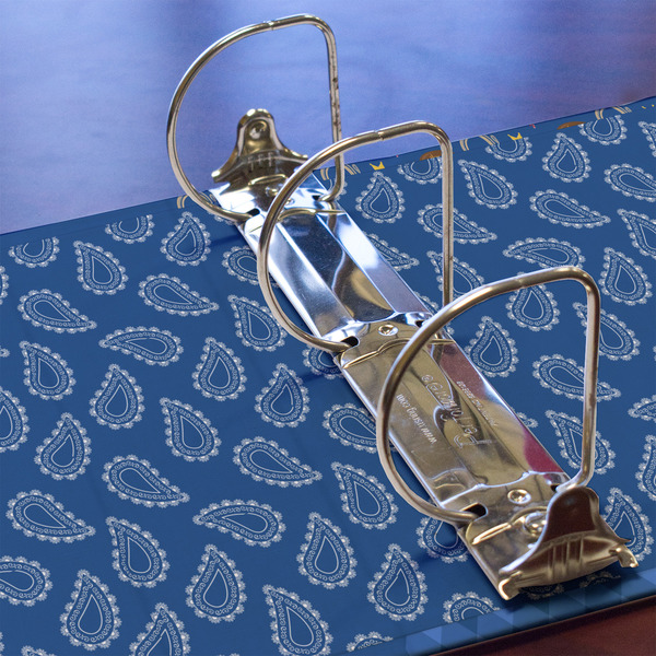 Blue Western 3 Ring Binders - Full Wrap - 3" - DETAIL