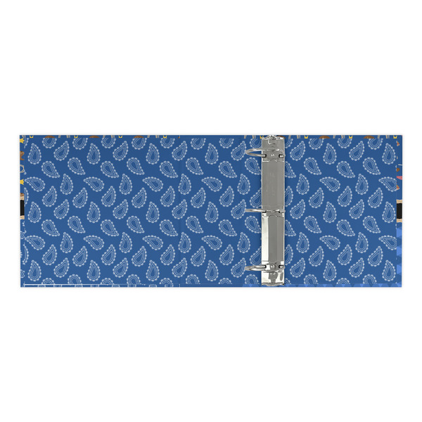 Blue Western 3 Ring Binders - Full Wrap - 3" - OPEN INSIDE
