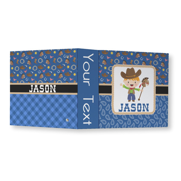 Blue Western 3 Ring Binders - Full Wrap - 3" - OPEN OUTSIDE