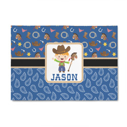 Blue Western 4' x 6' Indoor Area Rug (Personalized)