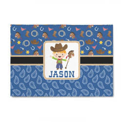 Blue Western 4' x 6' Patio Rug (Personalized)