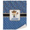 Blue Western Sherpa Throw Blanket (Personalized)