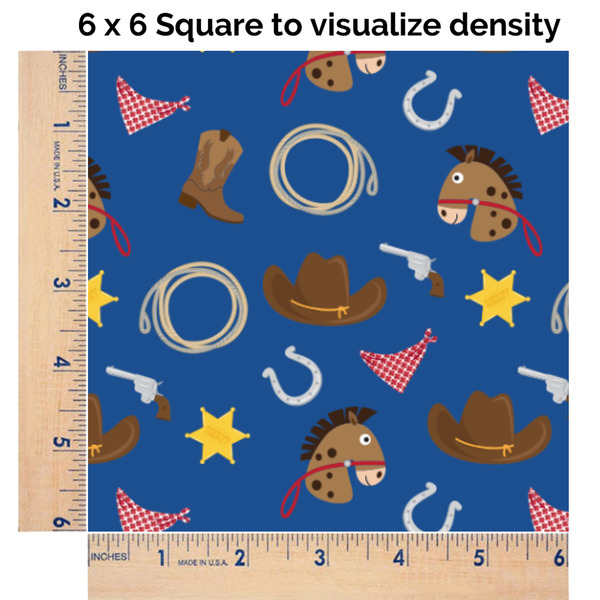 Blue Western 6x6 Swatch of Fabric