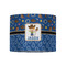Blue Western 8" Drum Lampshade - FRONT (Fabric)