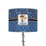Blue Western 8" Drum Lamp Shade - Fabric (Personalized)
