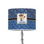 Blue Western 8" Drum Lamp Shade - Poly-film (Personalized)