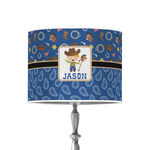 Blue Western 8" Drum Lamp Shade - Poly-film (Personalized)