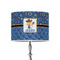Blue Western 8" Drum Lampshade - ON STAND (Poly Film)