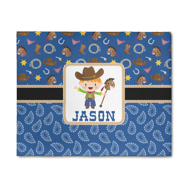 Custom Blue Western 8' x 10' Indoor Area Rug (Personalized)