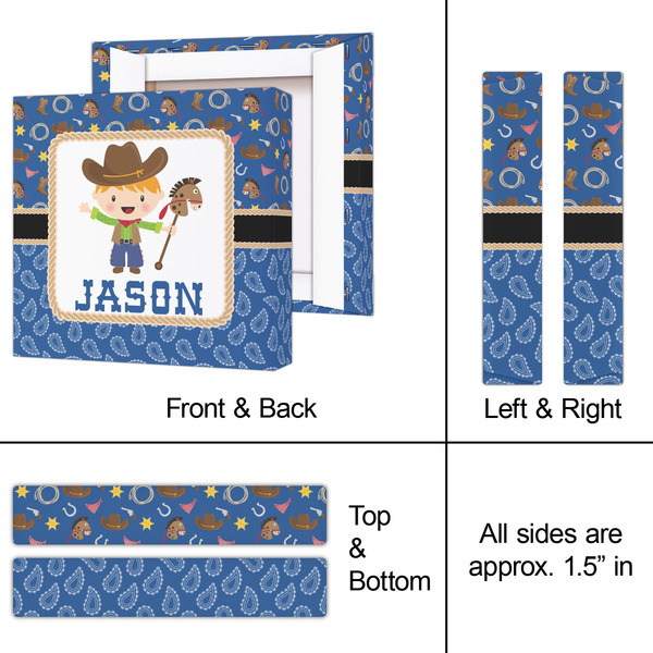 Blue Western 8x8 - Canvas Print - Approval