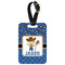 Blue Western Metal Luggage Tag w/ Name or Text