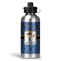 Blue Western Water Bottle - Aluminum - 20 oz (Personalized)