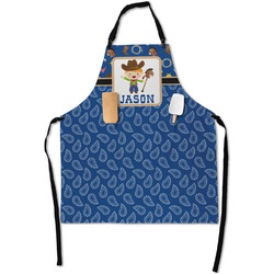 Blue Western Apron With Pockets w/ Name or Text