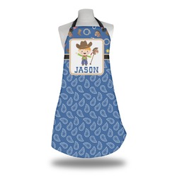 Blue Western Apron w/ Name or Text