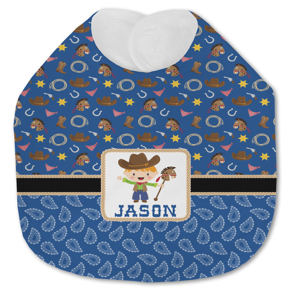 Blue Western Baby Bib - AFT closed
