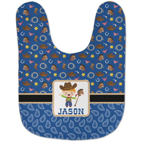 Blue Western Baby Bib - AFT flat