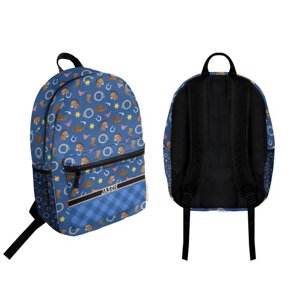 Blue Western Backpack front and back - Apvl