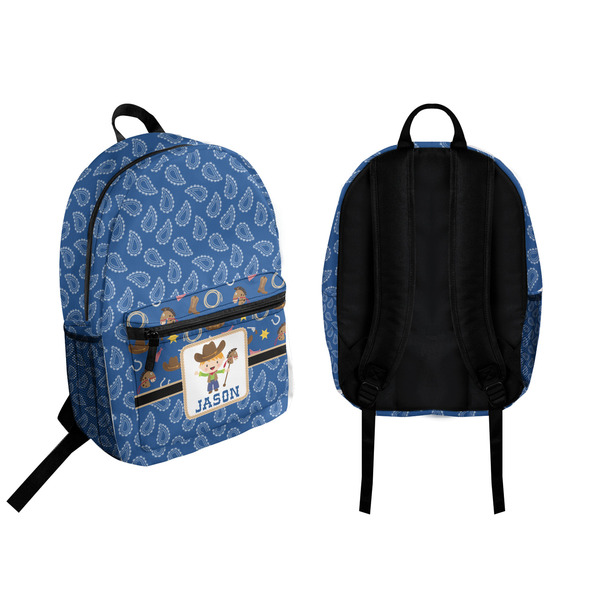 Blue Western Backpack front and back - Apvl