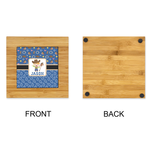 Blue Western Bamboo Trivet with 6" Tile - APPROVAL